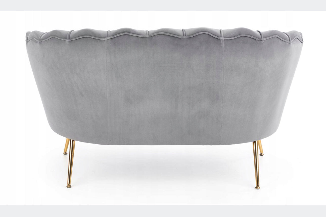 Couch  133 x 77 cm velour Shades of gray