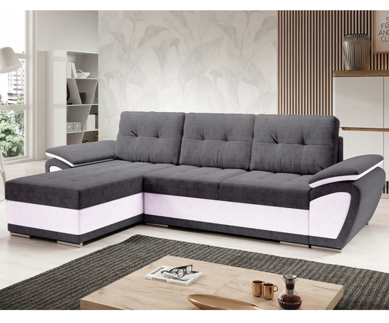 Corner sofa with sleeping function