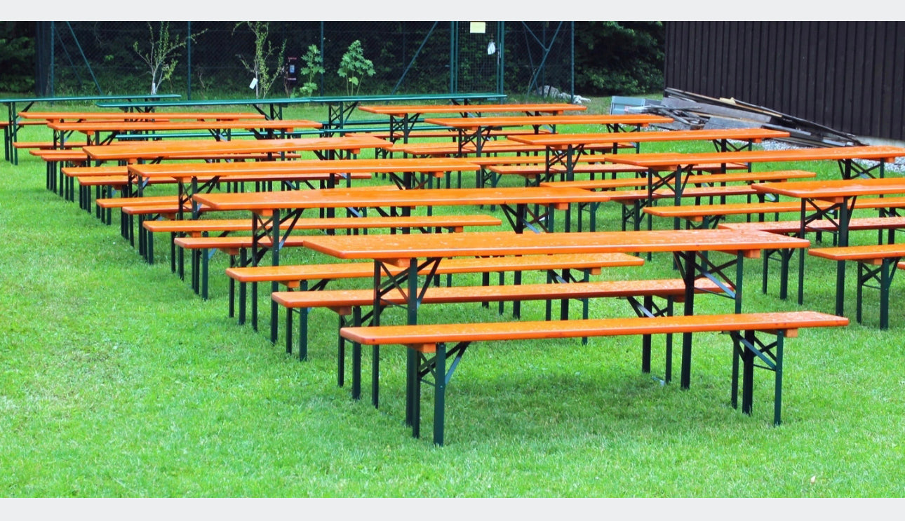table and benches
