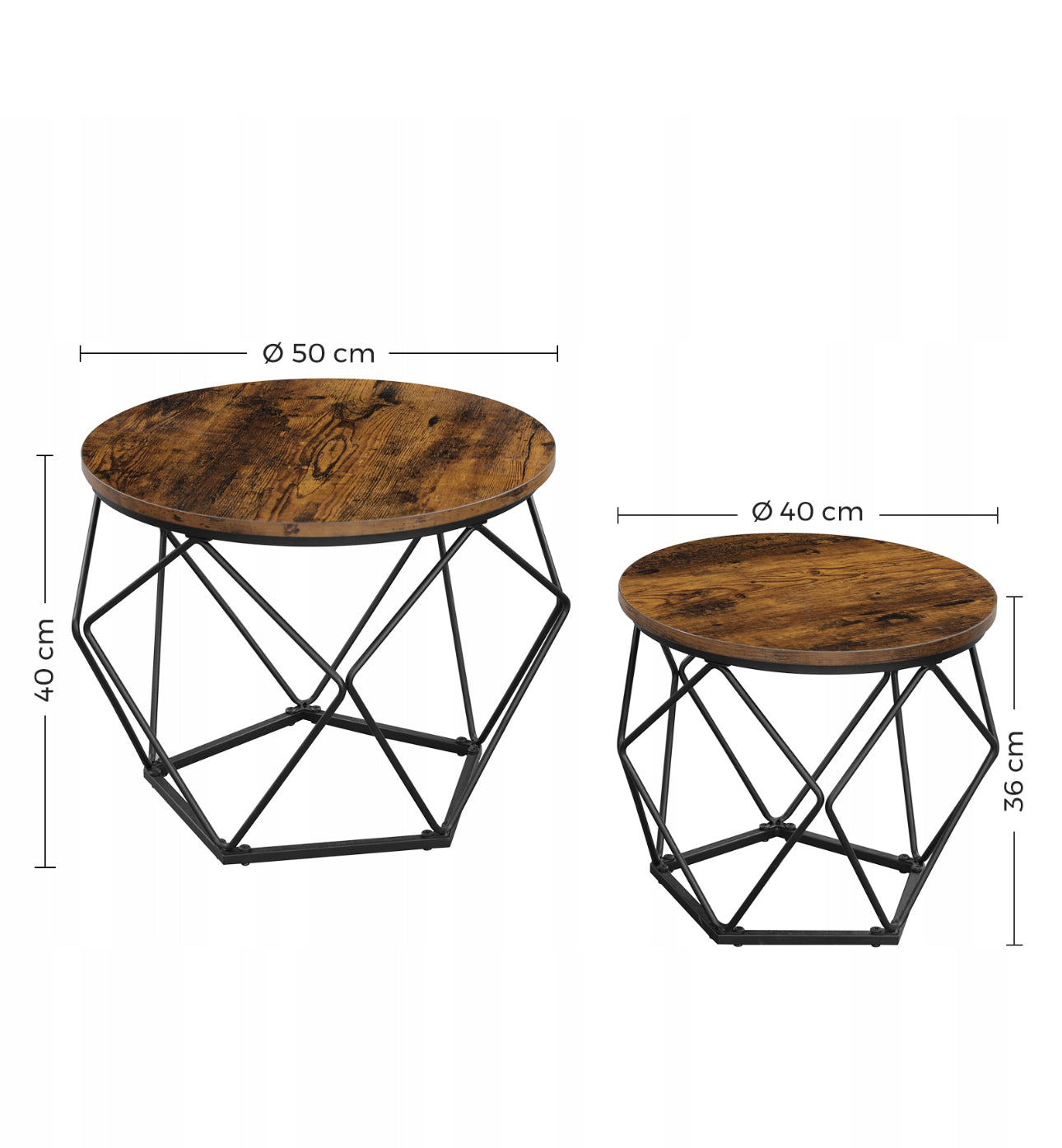 A set of 2 coffee tables