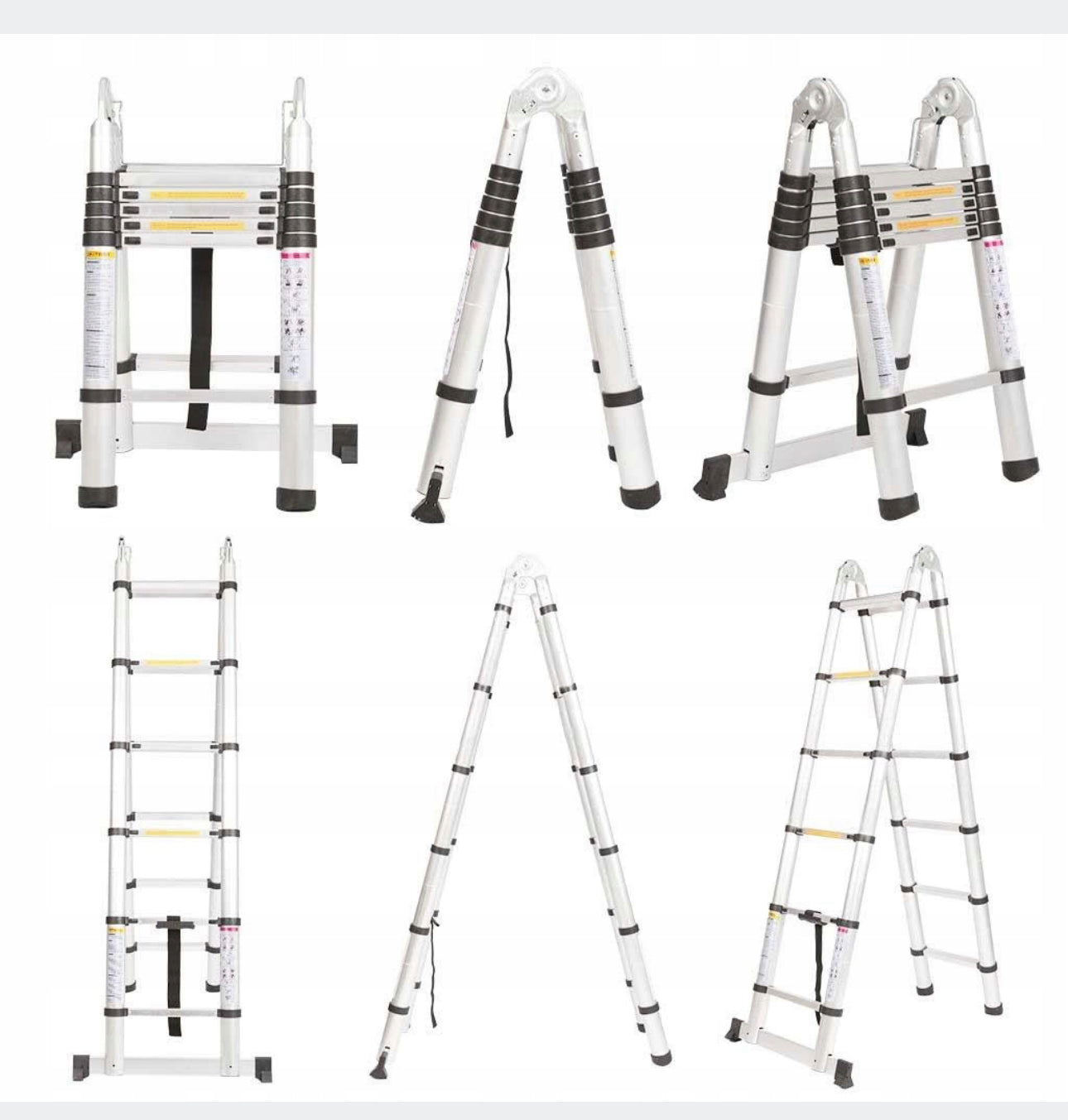 3.8m Folding TELESCOPIC LADDER Aluminum