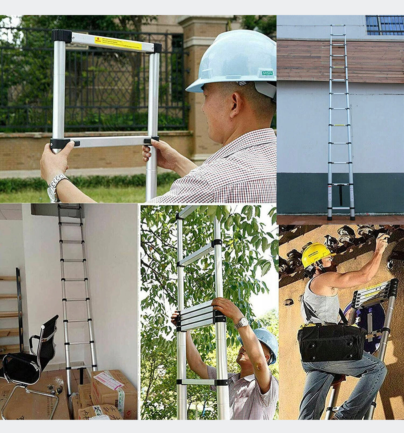 High Quality 4m Aluminum Telescopic Ladder