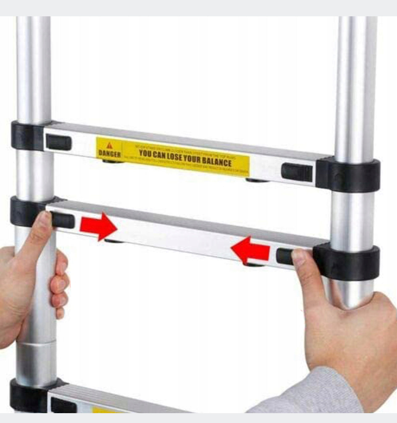 TELESCOPIC LADDER ALUMINUM 2.6M 9 DEGREES 8FT5