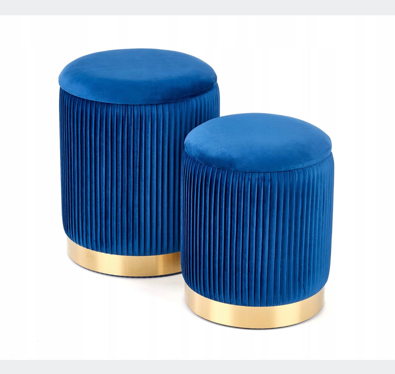 Pouf upholstered  Shades of blue