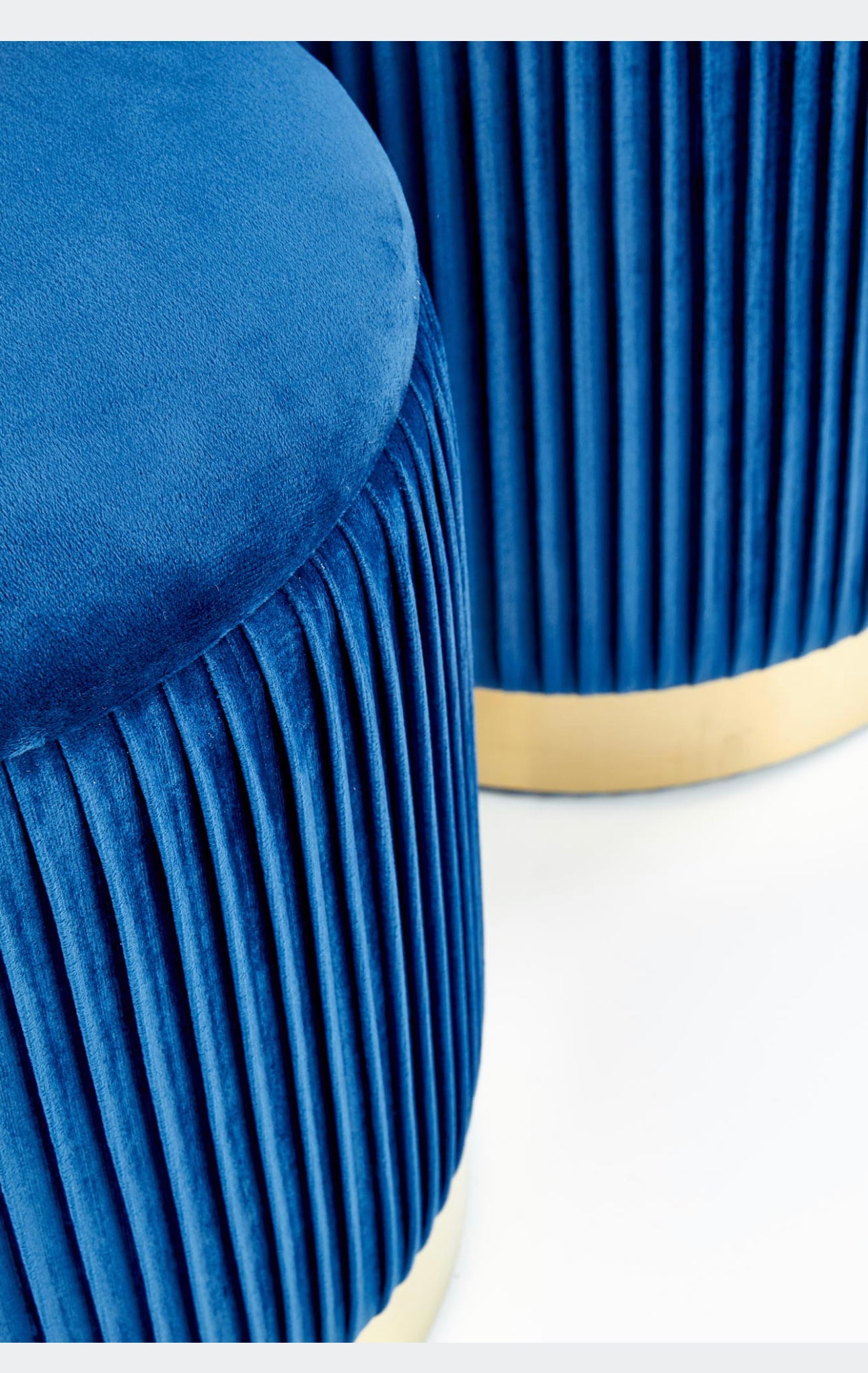 Pouf upholstered  Shades of blue