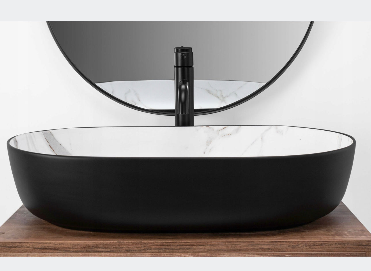Oval countertop washbasin