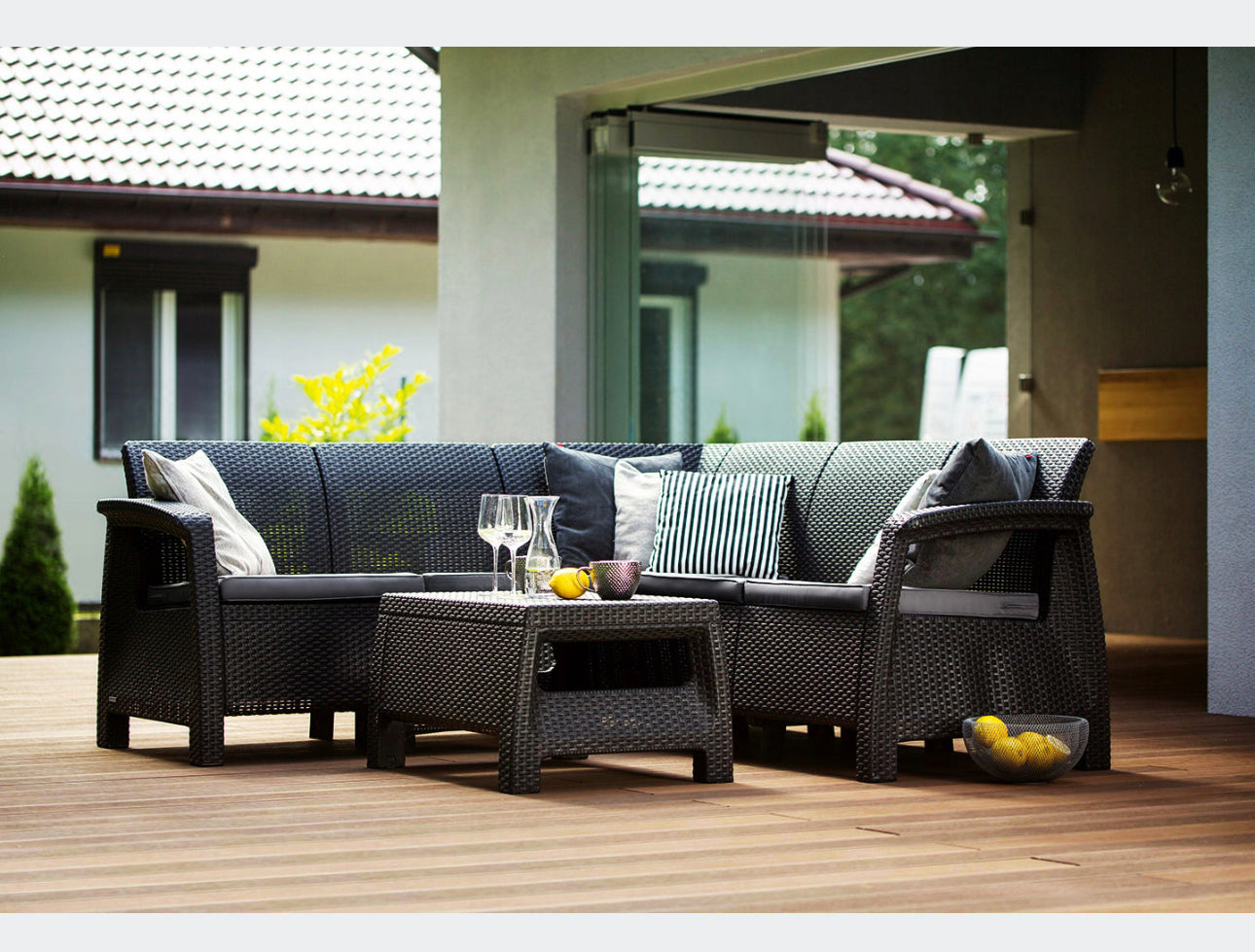 Corner furniture for the garden