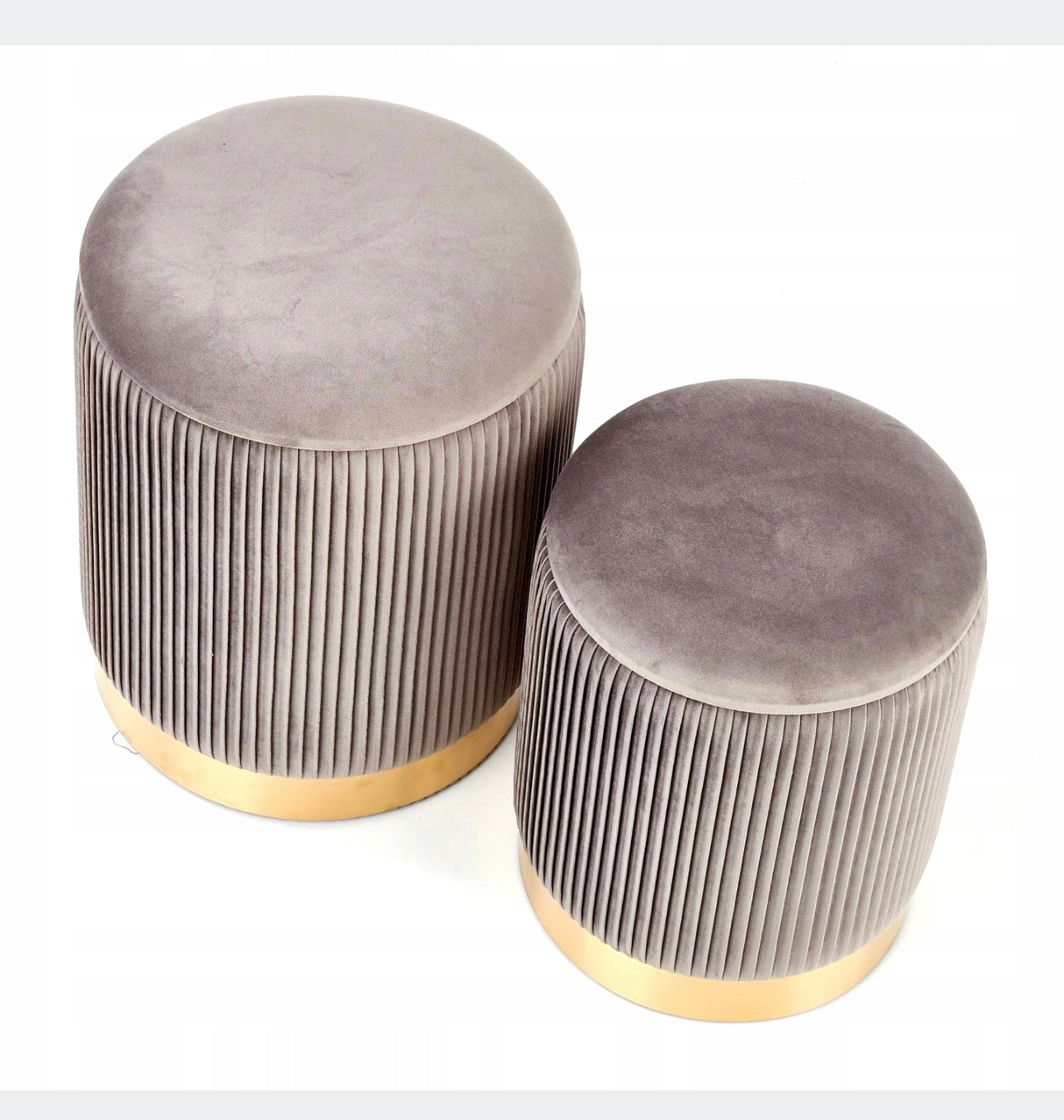 Pouf upholstered Shades of beige