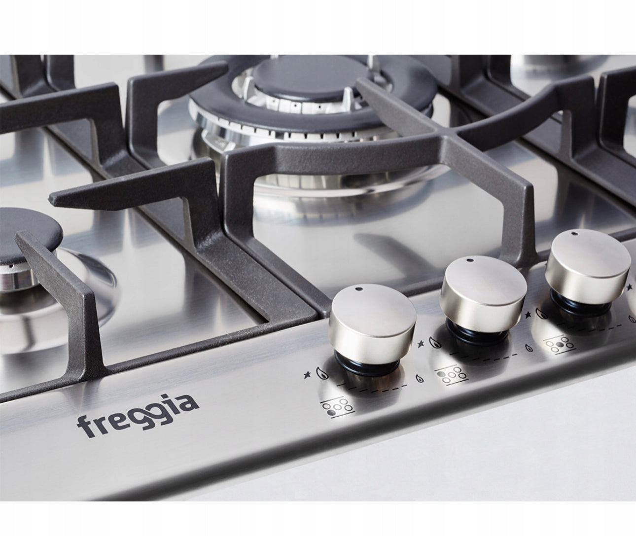 Silver gas hob
