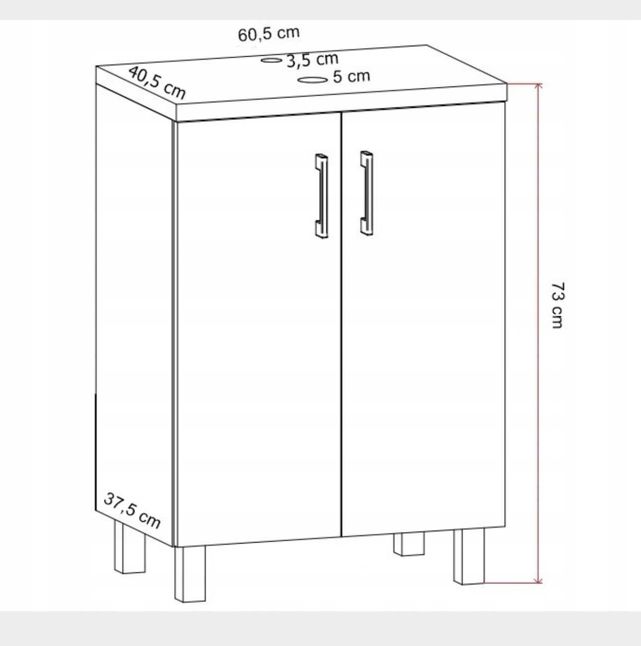 A set of bathroom cabinet + washbasin