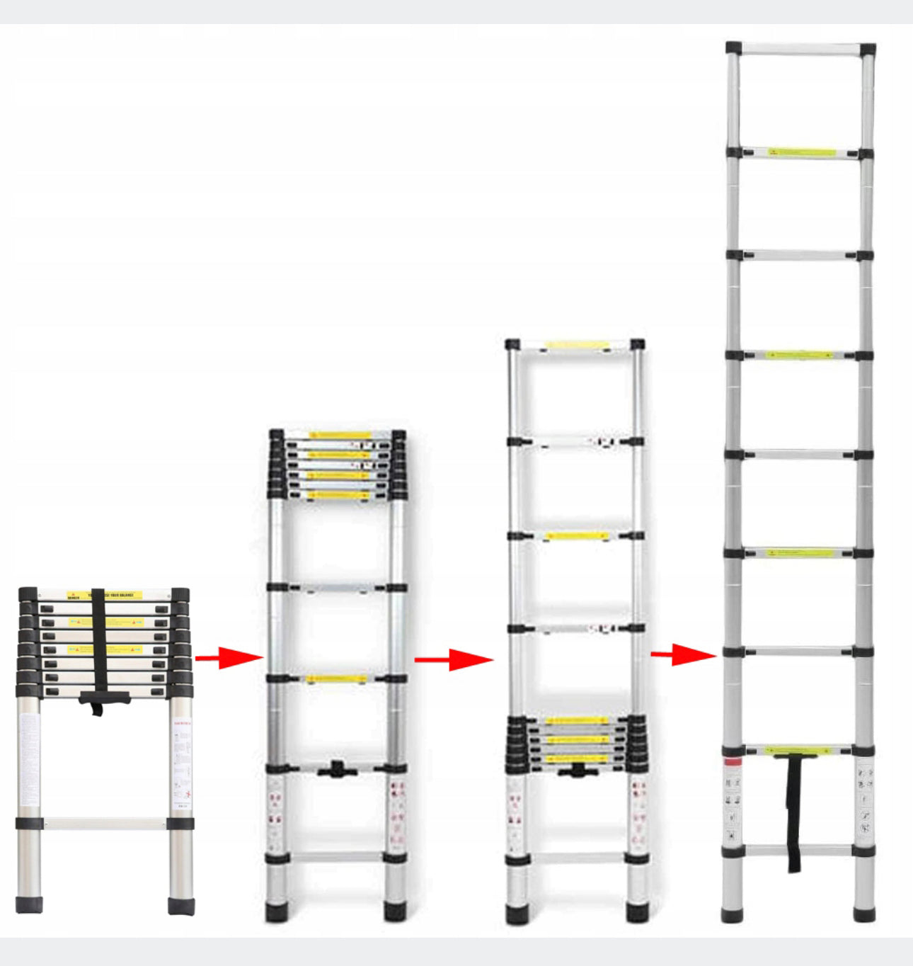 2.6 M Folding Telescopic Ladder Length 150kg