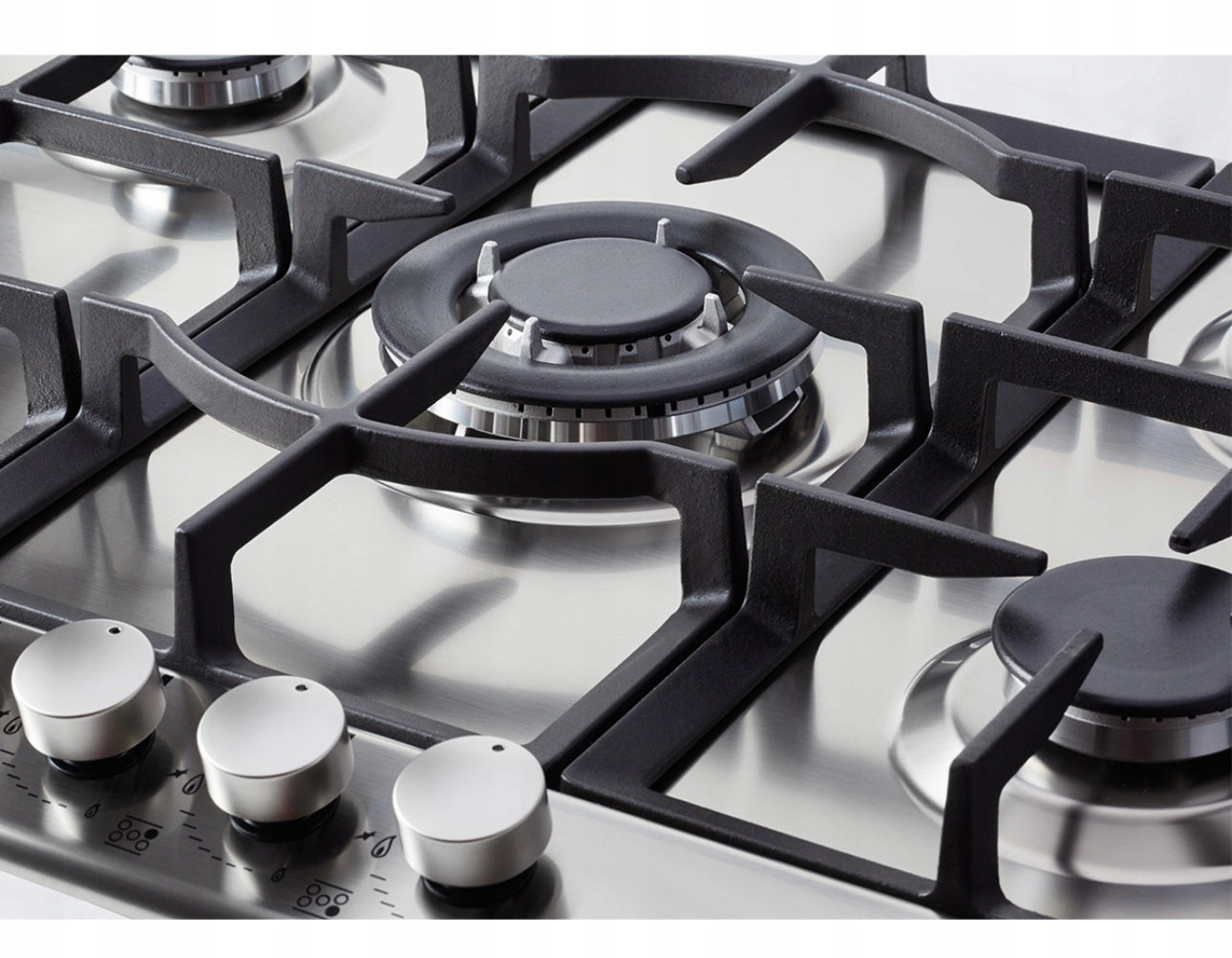 Silver gas hob