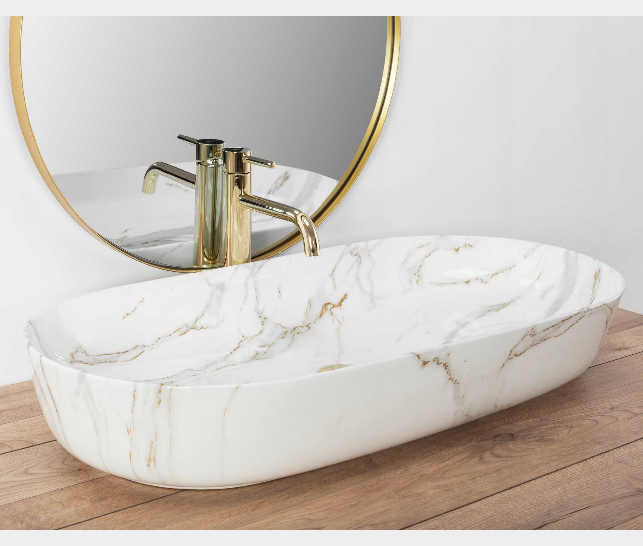 All in one set washbasin+tap+plug