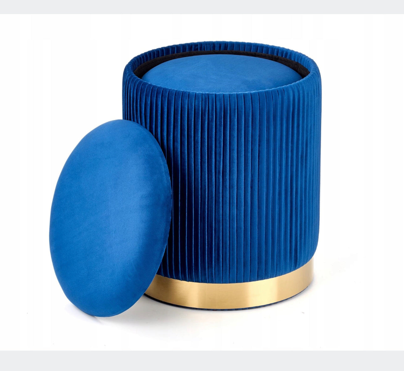 Pouf upholstered  Shades of blue