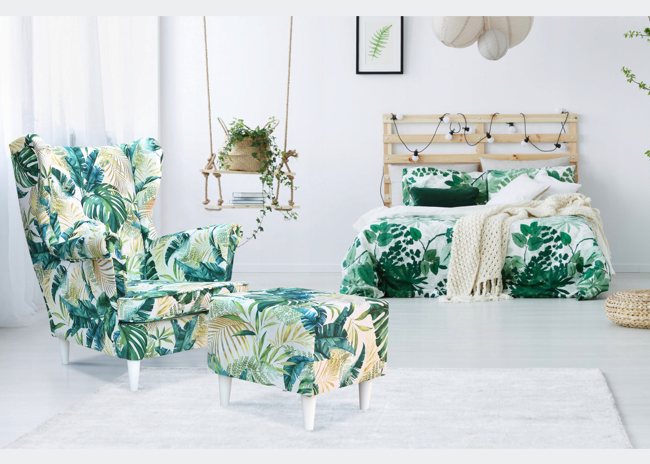 Armchair + footrest