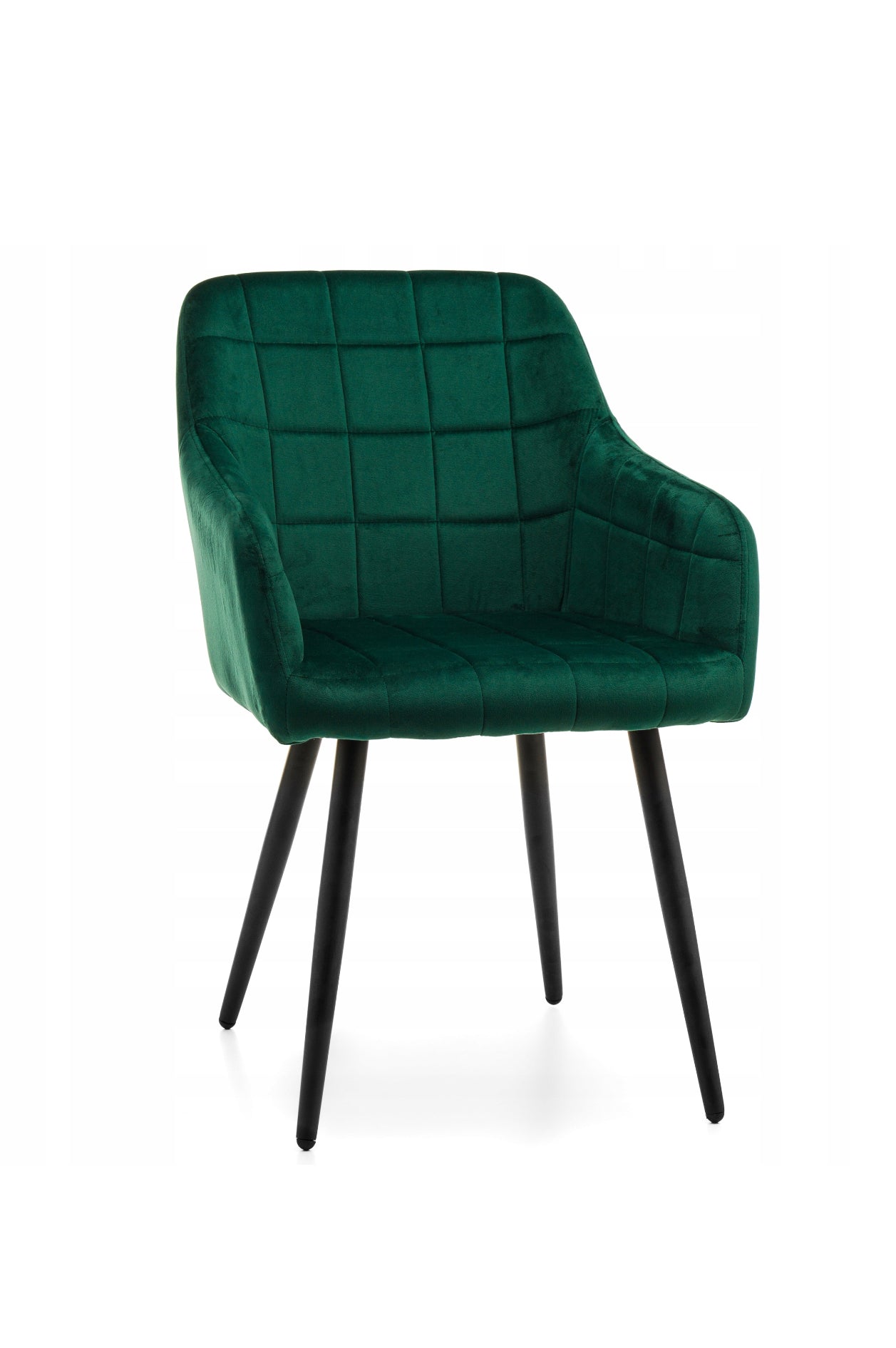 Velour upholstered chair