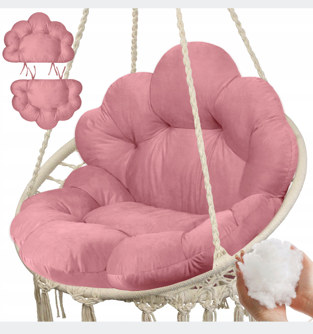 SWING HANGING BOHO CHAIR + WATERPROOF CUSHION