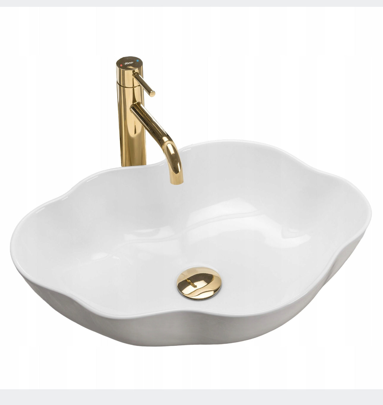 All in one washbasin+tap+plug