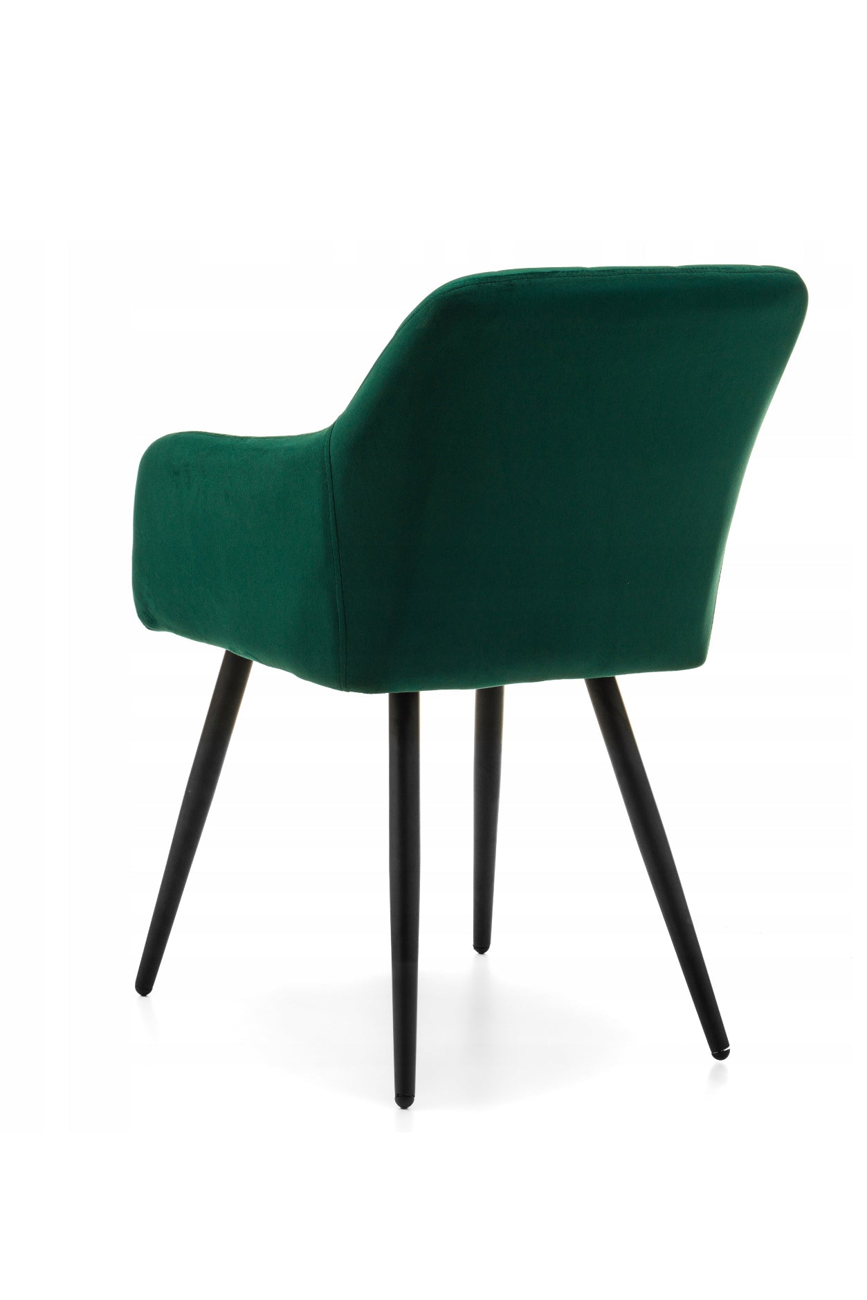 Velour upholstered chair