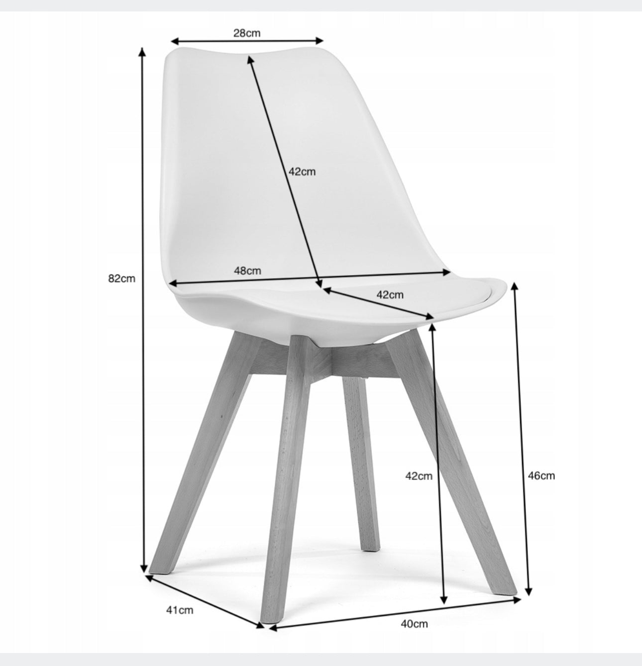 Set of 4 chairs with a cushion