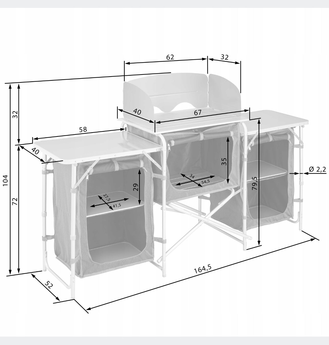 folding camping kitchen