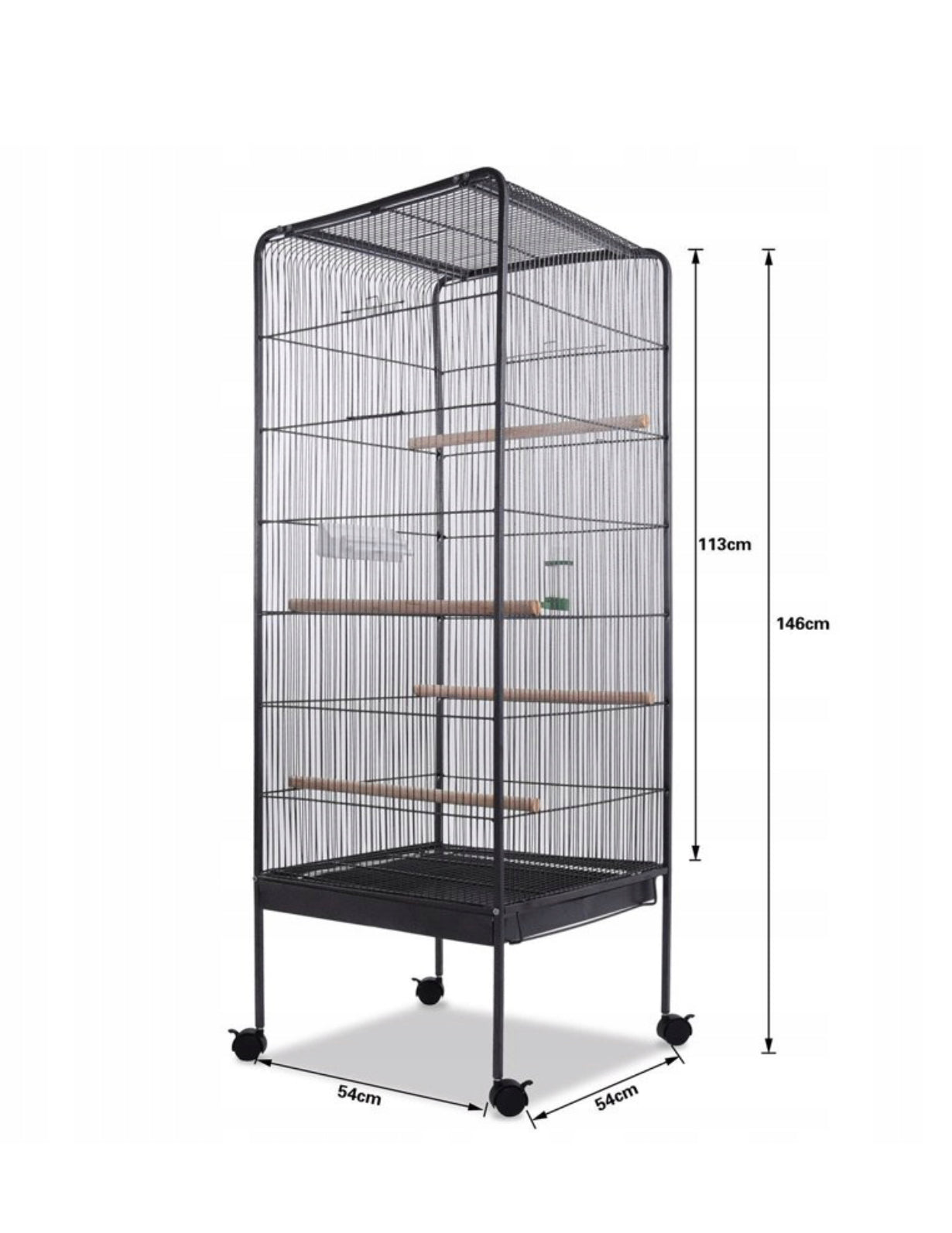 Aviary/cage 54 x 54 x 146 cm black