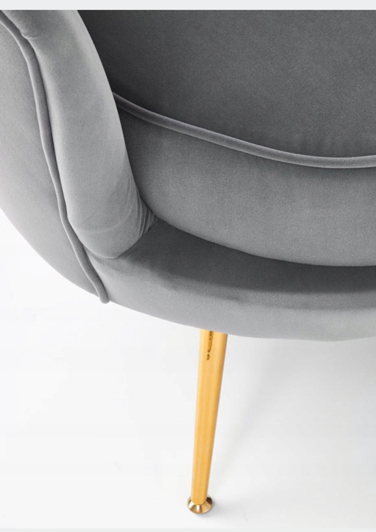 Couch  133 x 77 cm velour Shades of gray
