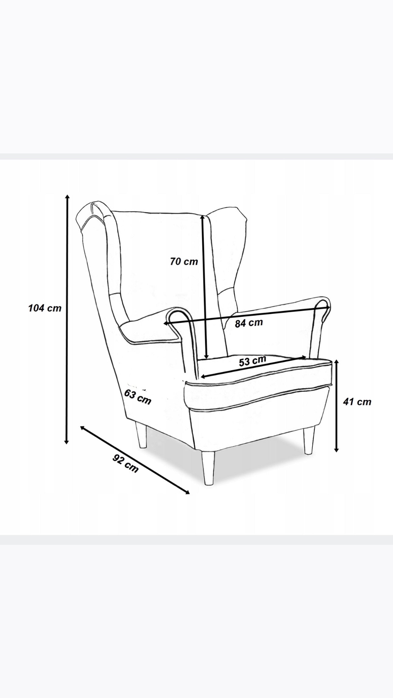 Armchair + footrest