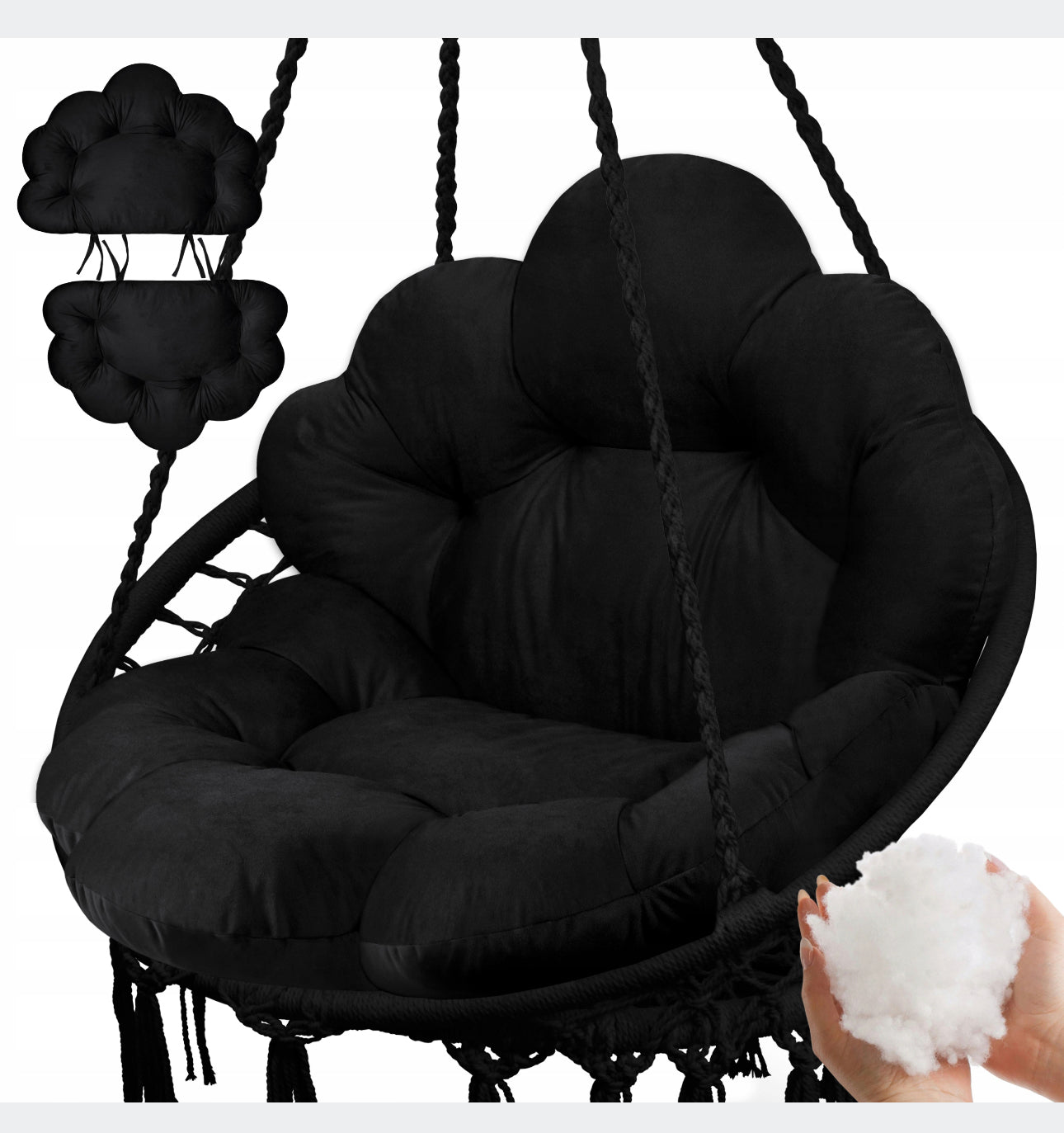 SWING HANGING BOHO CHAIR + WATERPROOF CUSHION