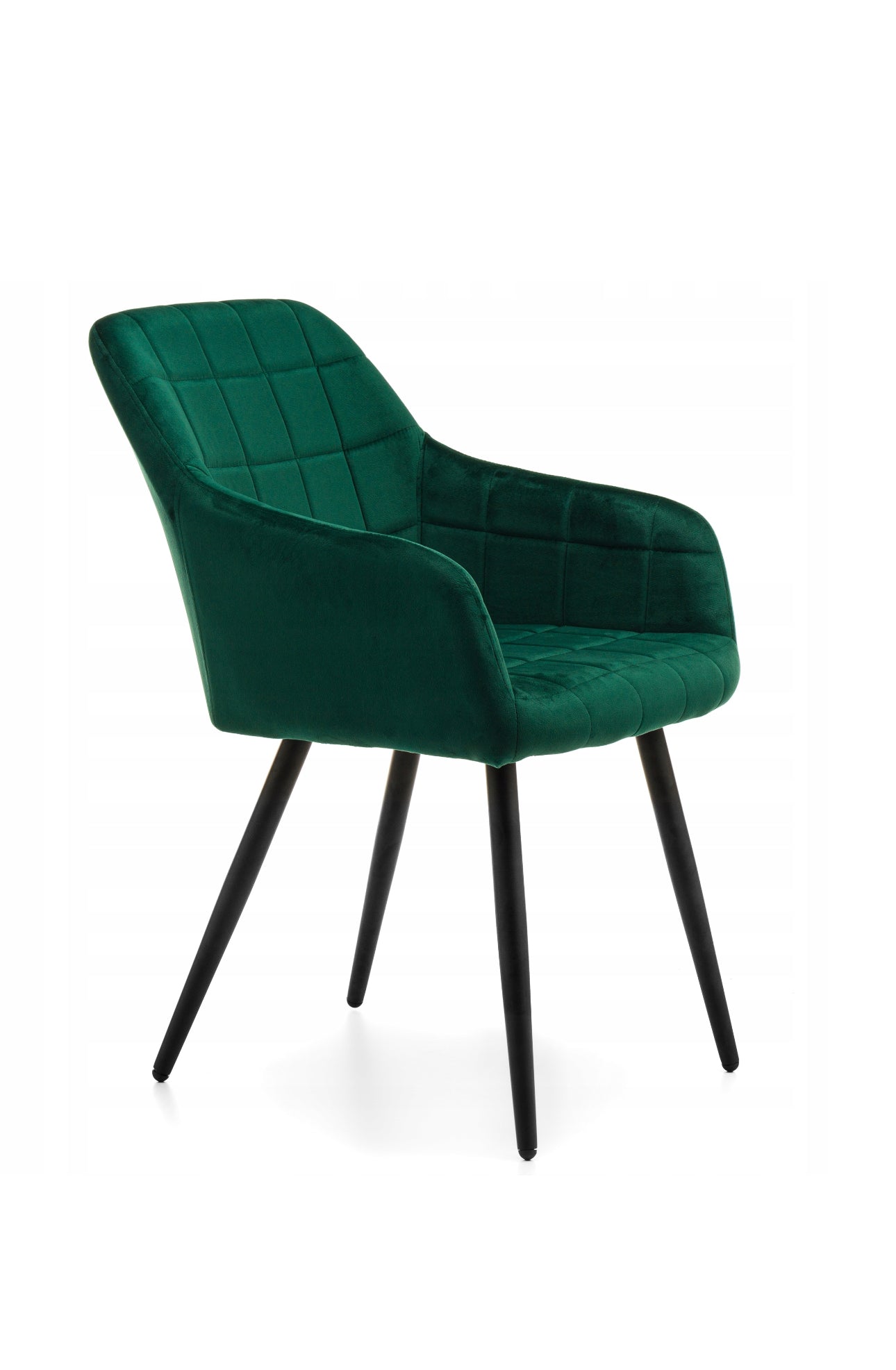 Velour upholstered chair