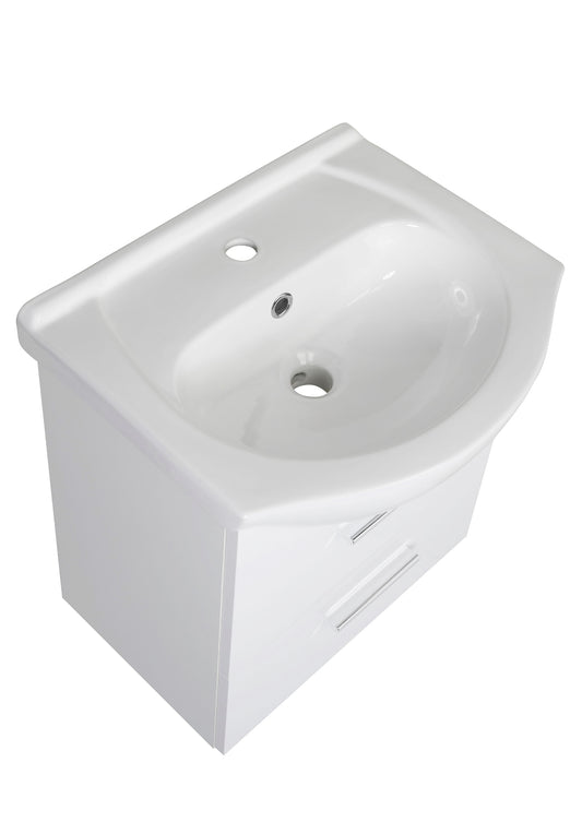 bathroom cabinet with a washbasin 50x43x53 cm white