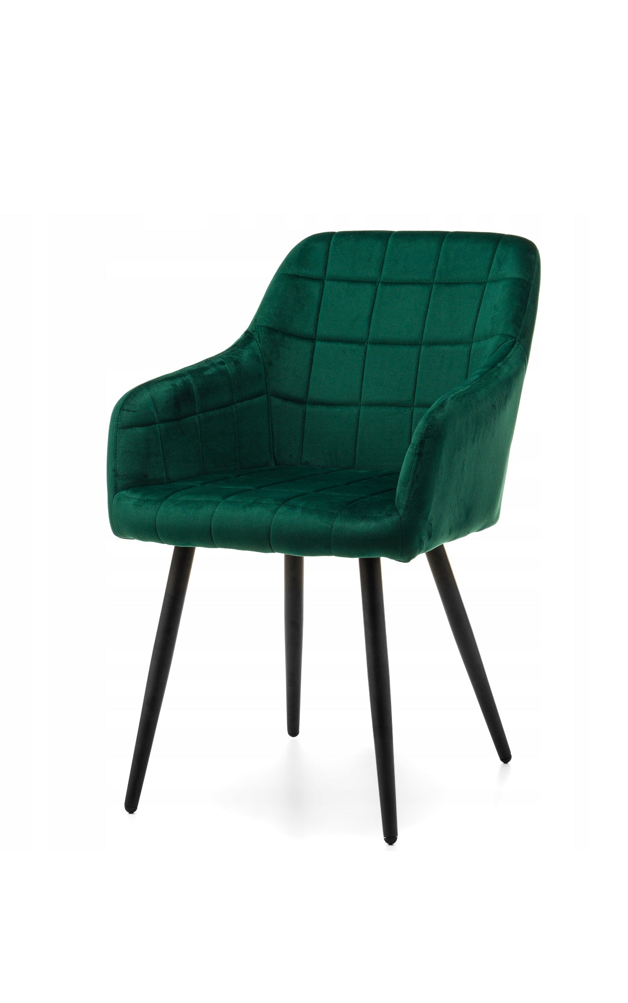 Velour upholstered chair