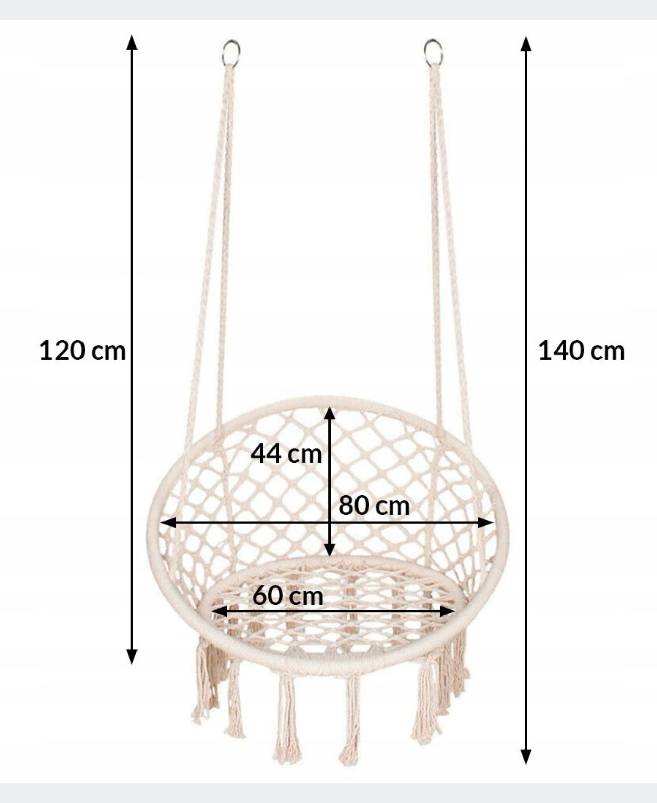 SWING HANGING BOHO CHAIR + WATERPROOF CUSHION