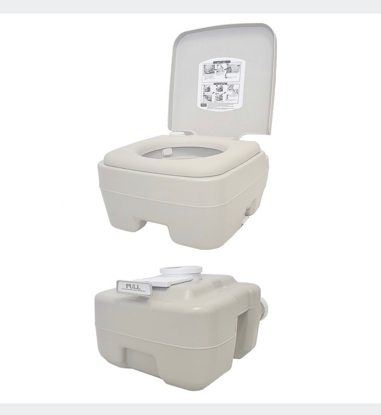 Portable Camping Toilet Grey 20+10 L