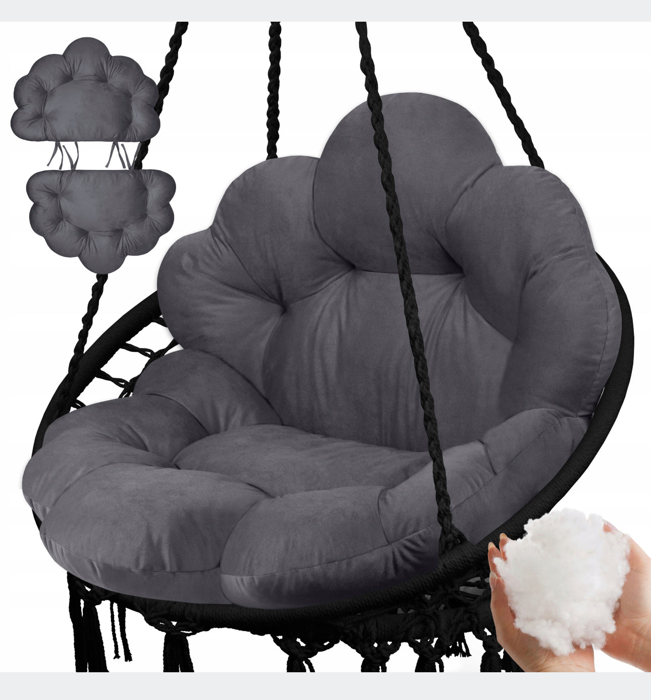 SWING HANGING BOHO CHAIR + WATERPROOF CUSHION