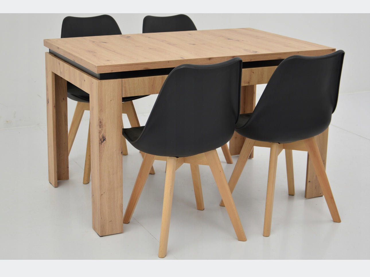 Complete table rectangular 120 x 80 cm chairs 4 pieces