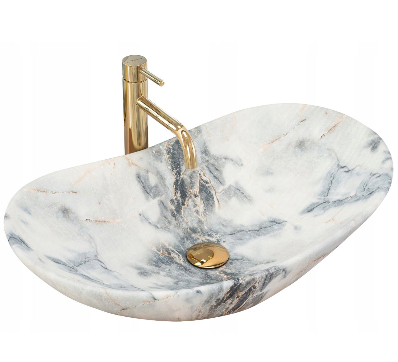 All in one set washbasin+tap+plug