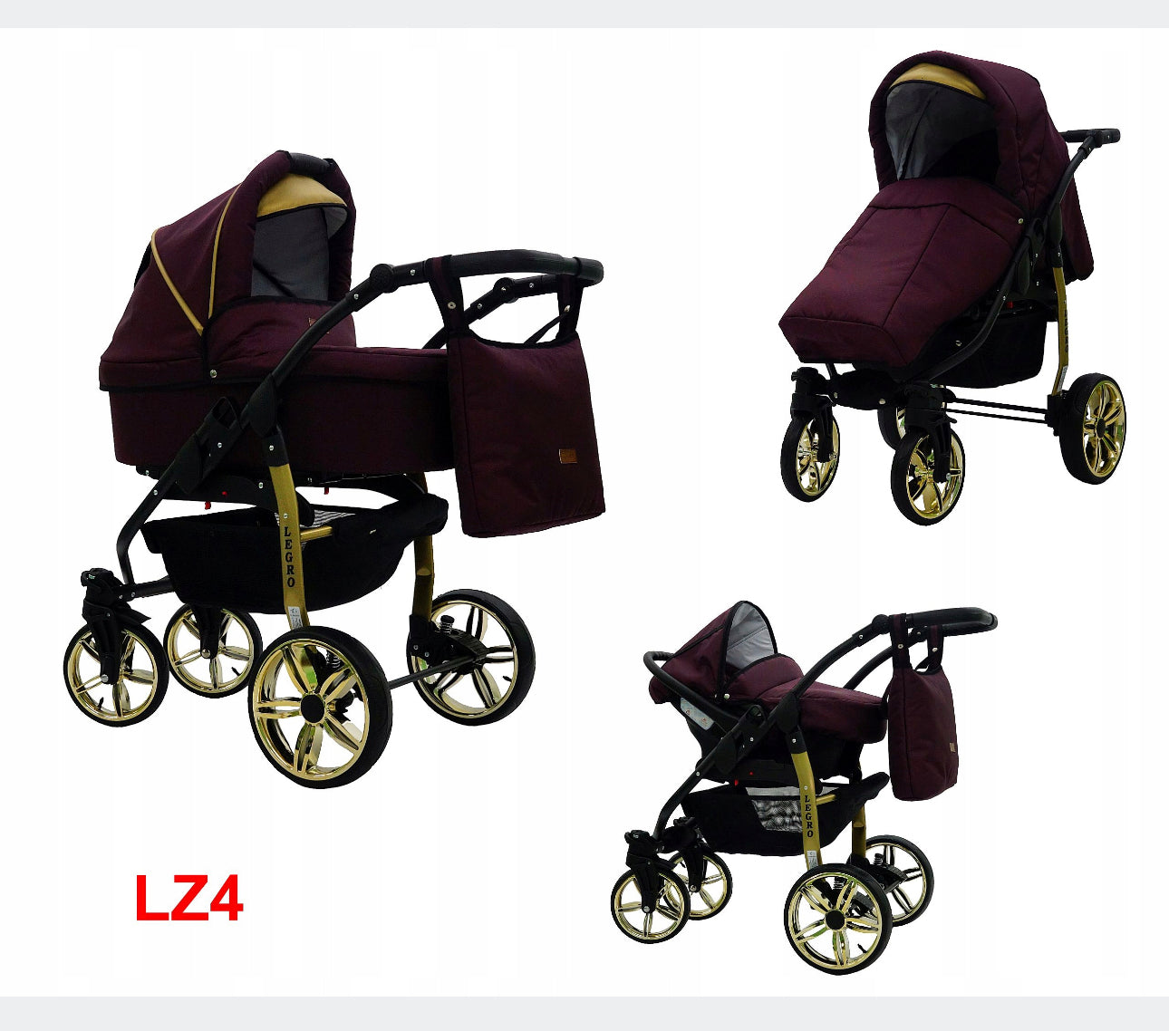 Black and gold 3in1 stroller