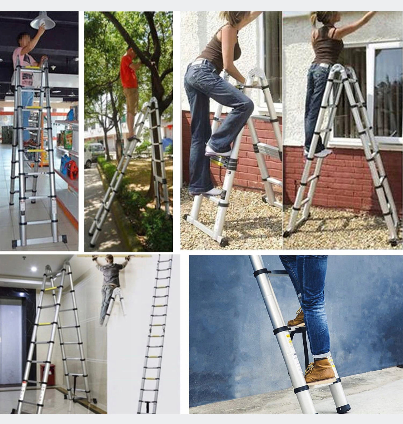 5M TELESCOPIC LADDER FOLDING ADJUSTABLE