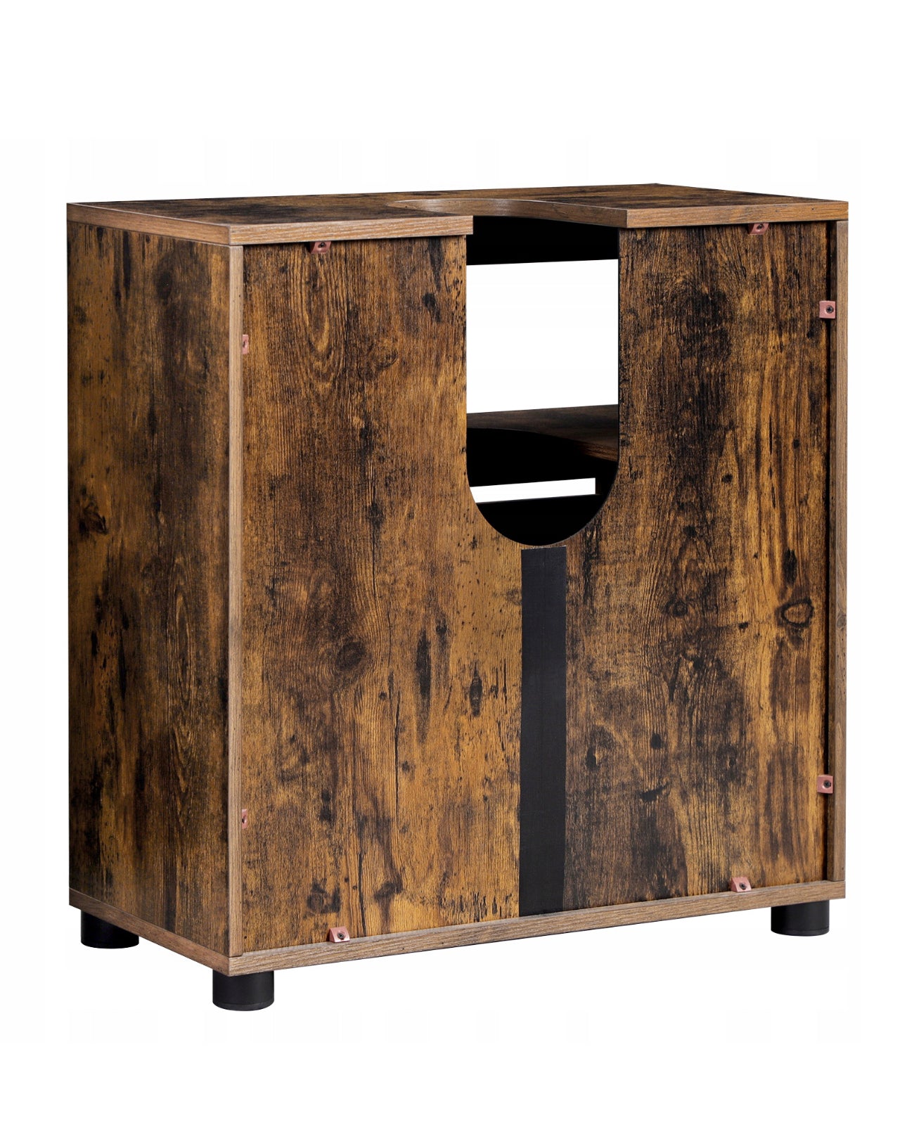 The brown LOFT standing cabinet under the washbasin