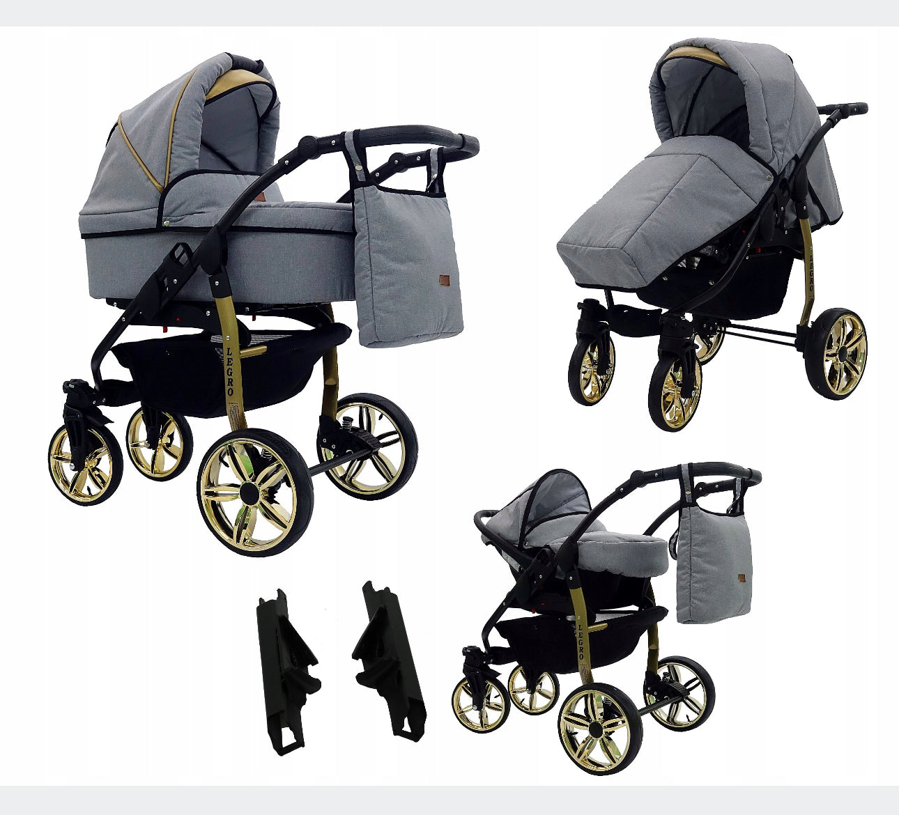 Black and gold 3in1 stroller