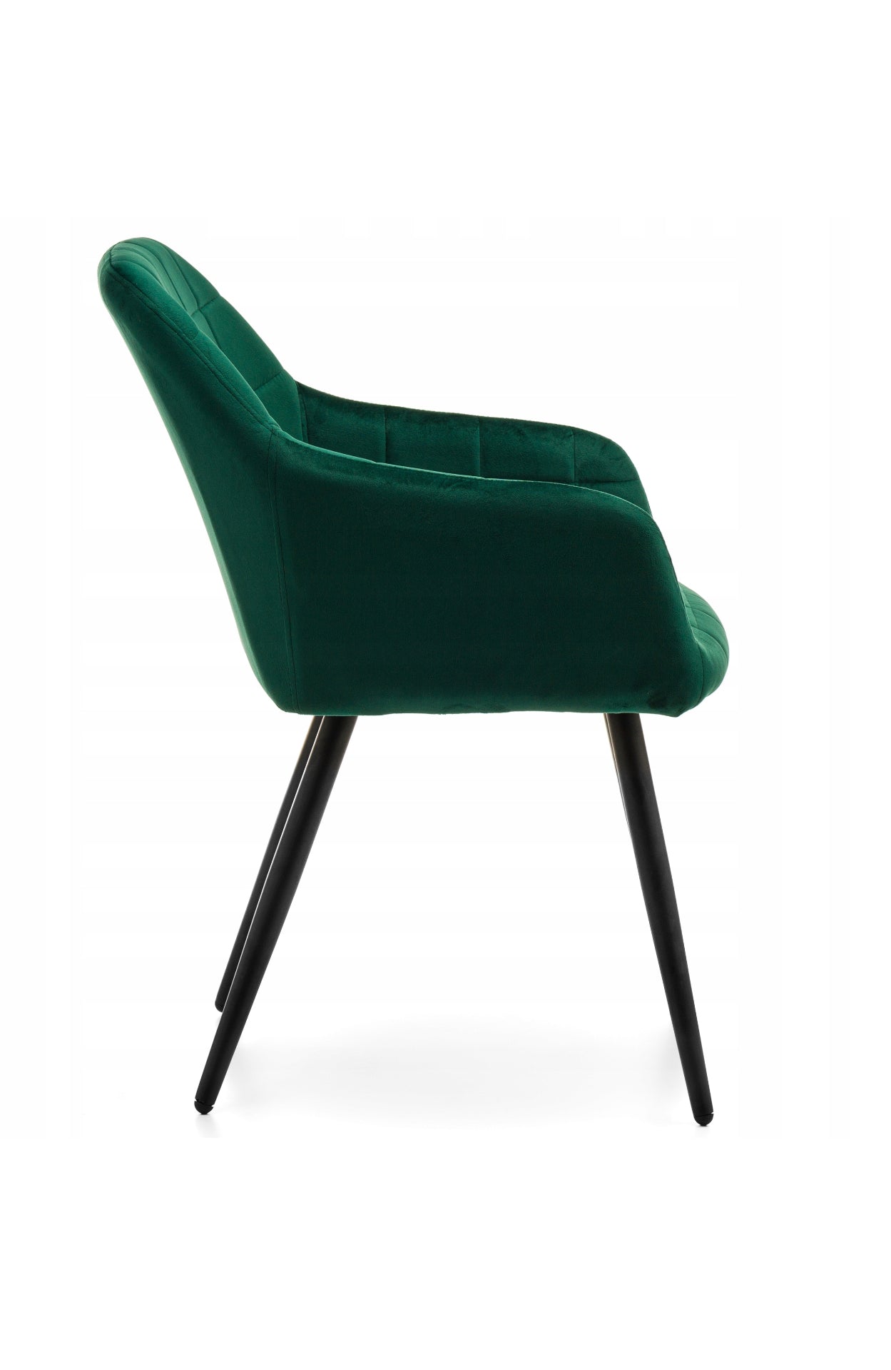 Velour upholstered chair