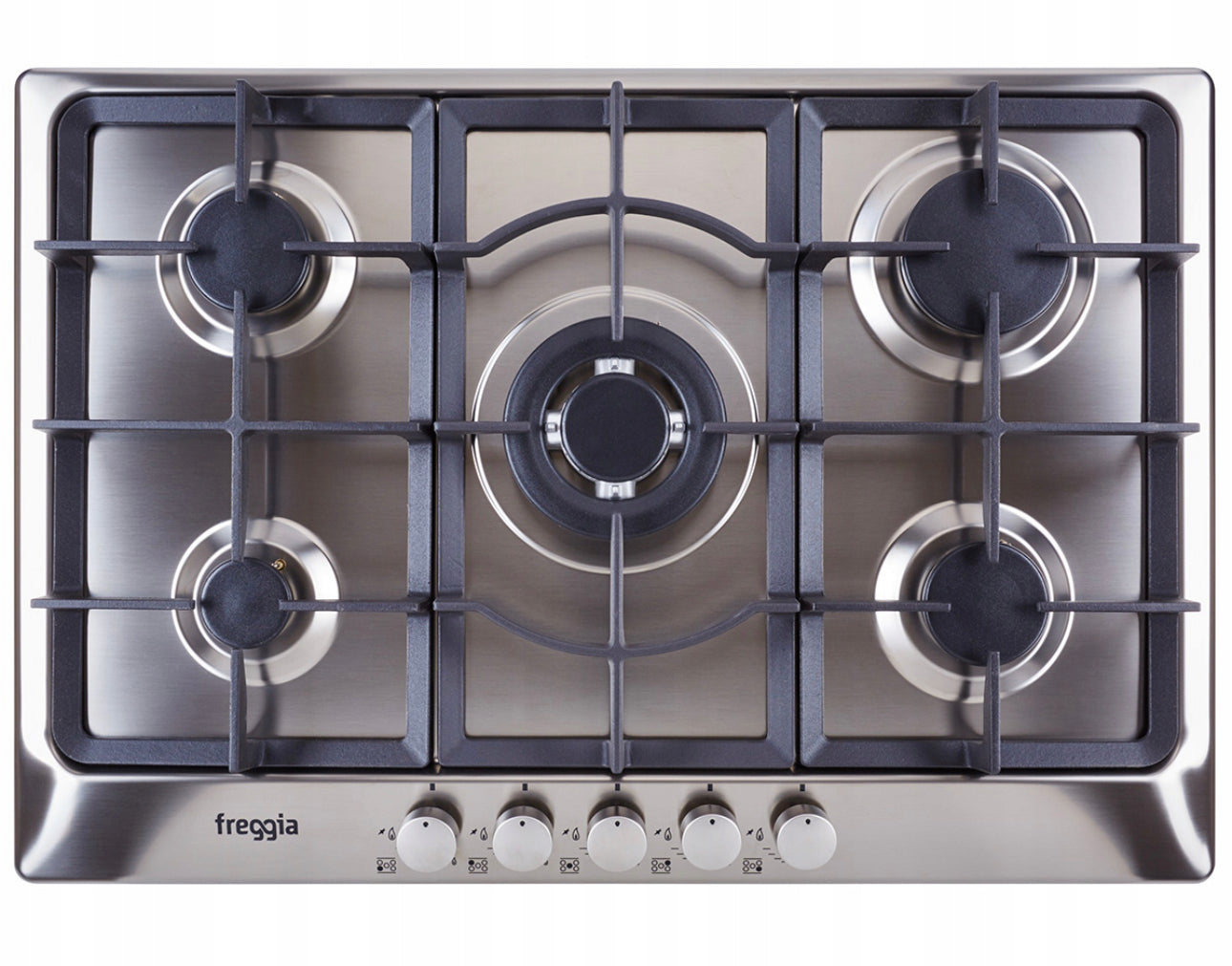 Silver gas hob