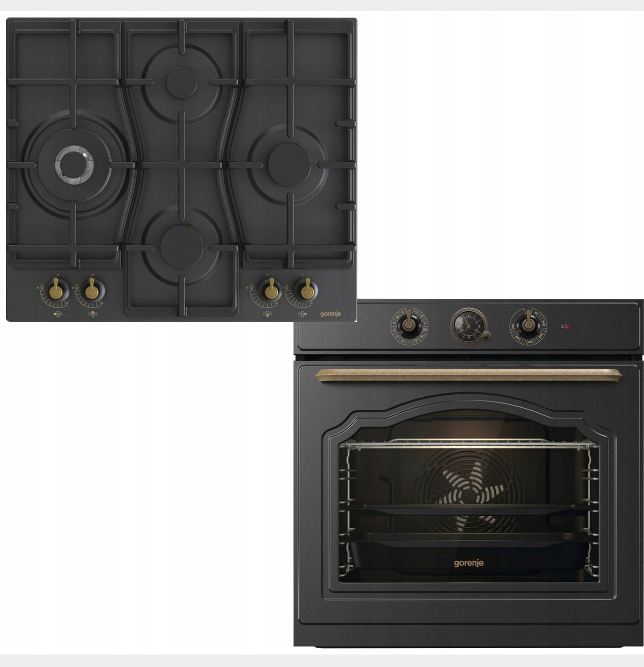 Set  Oven Retro Gas Hob 60cm