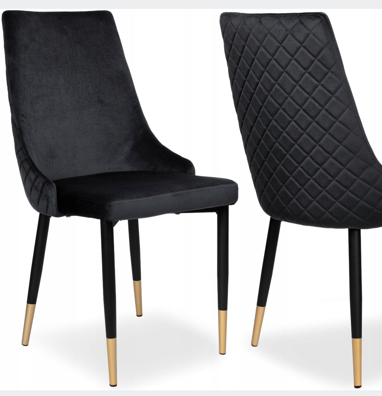 Set of 4 velvet chairs