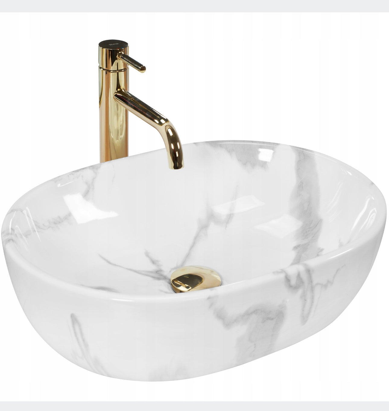 All in one set washbasin+tap+plug