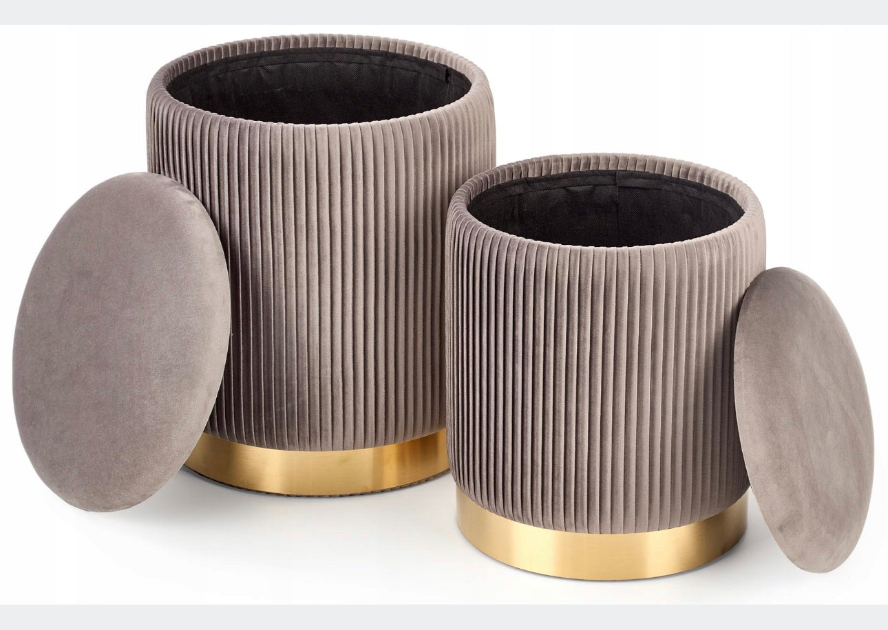Pouf upholstered Shades of beige