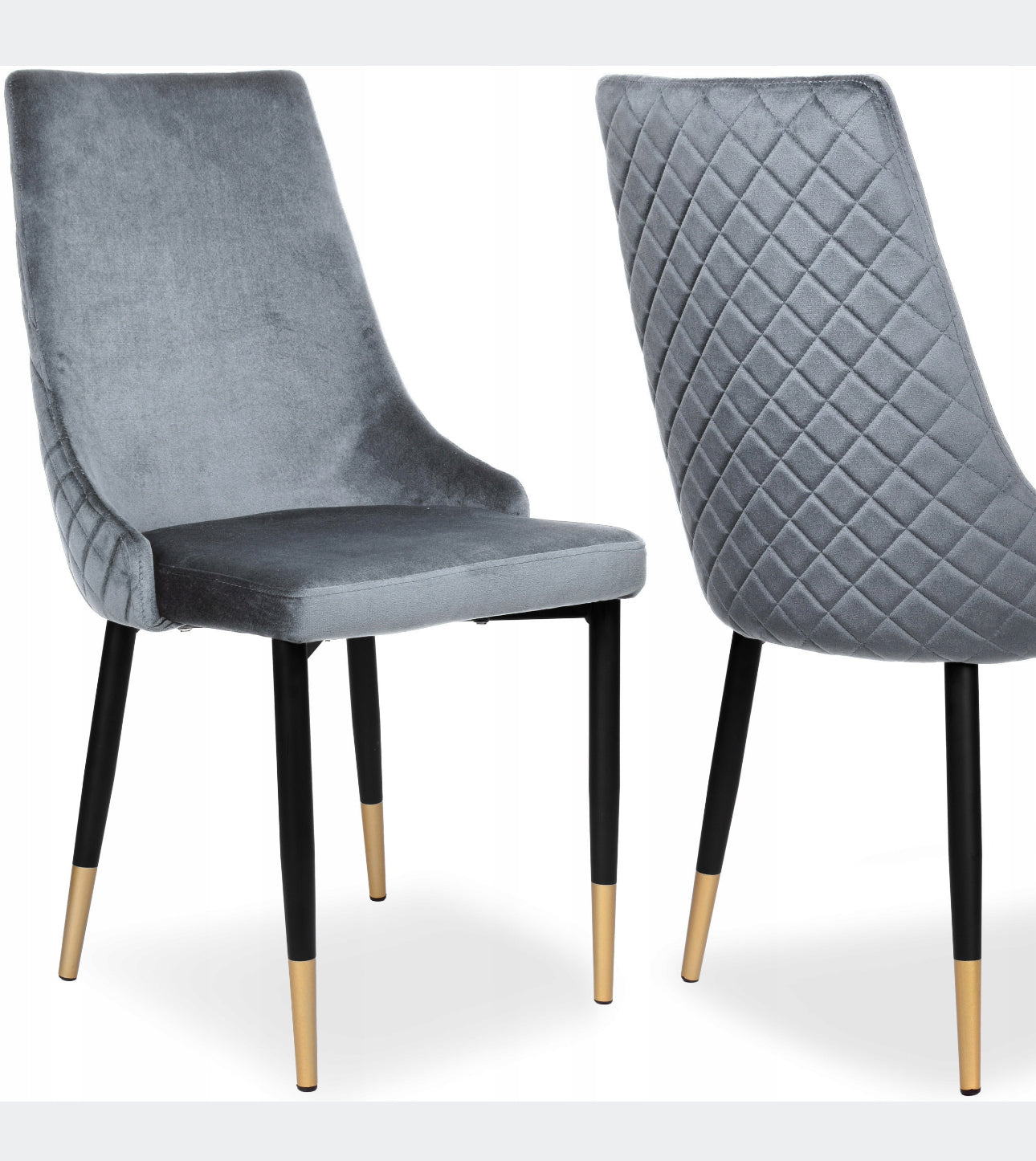 Set of 4 quilted chairs