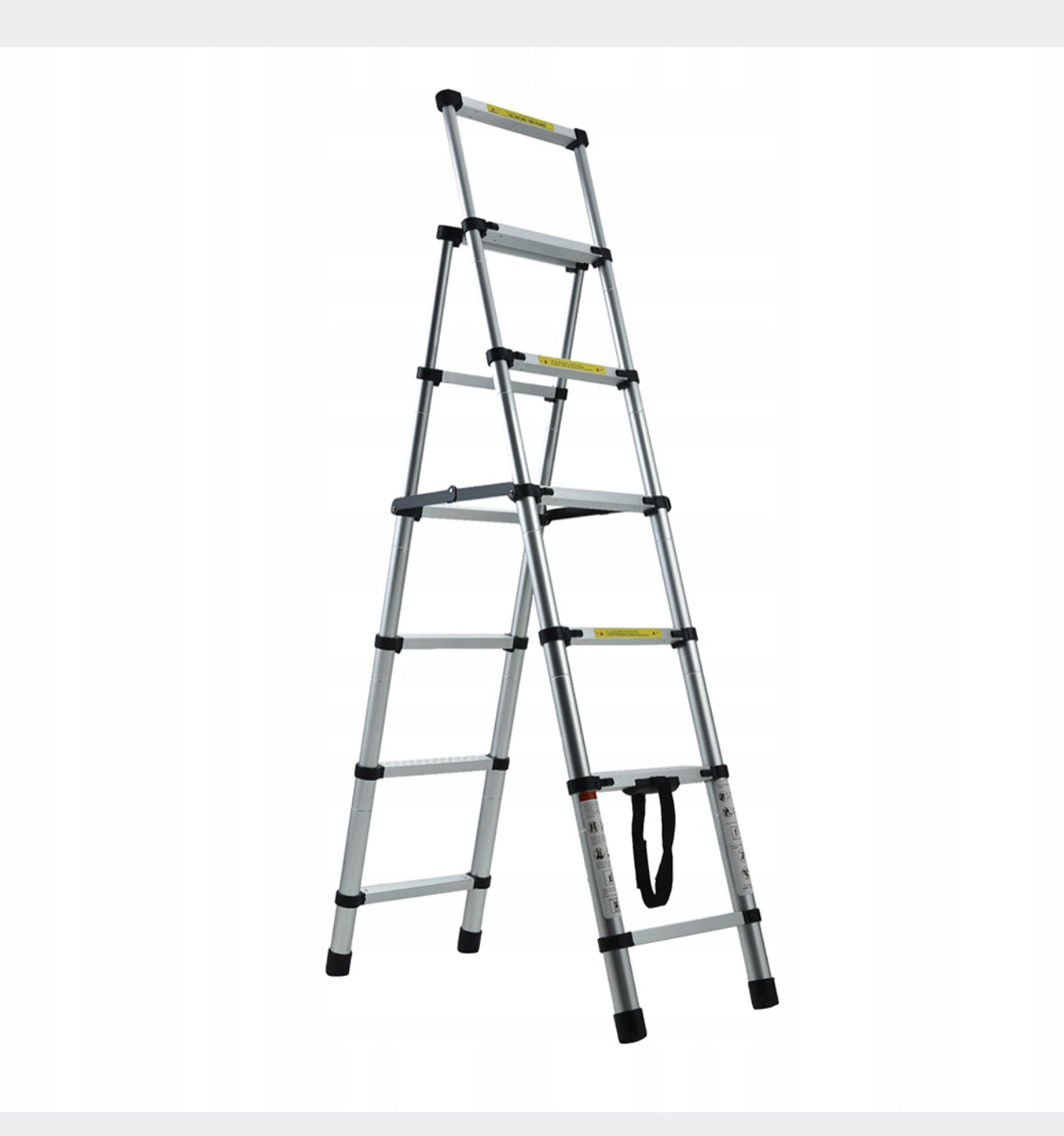 6 + 7 Steps Two-sided telescopic ladder, 150kg