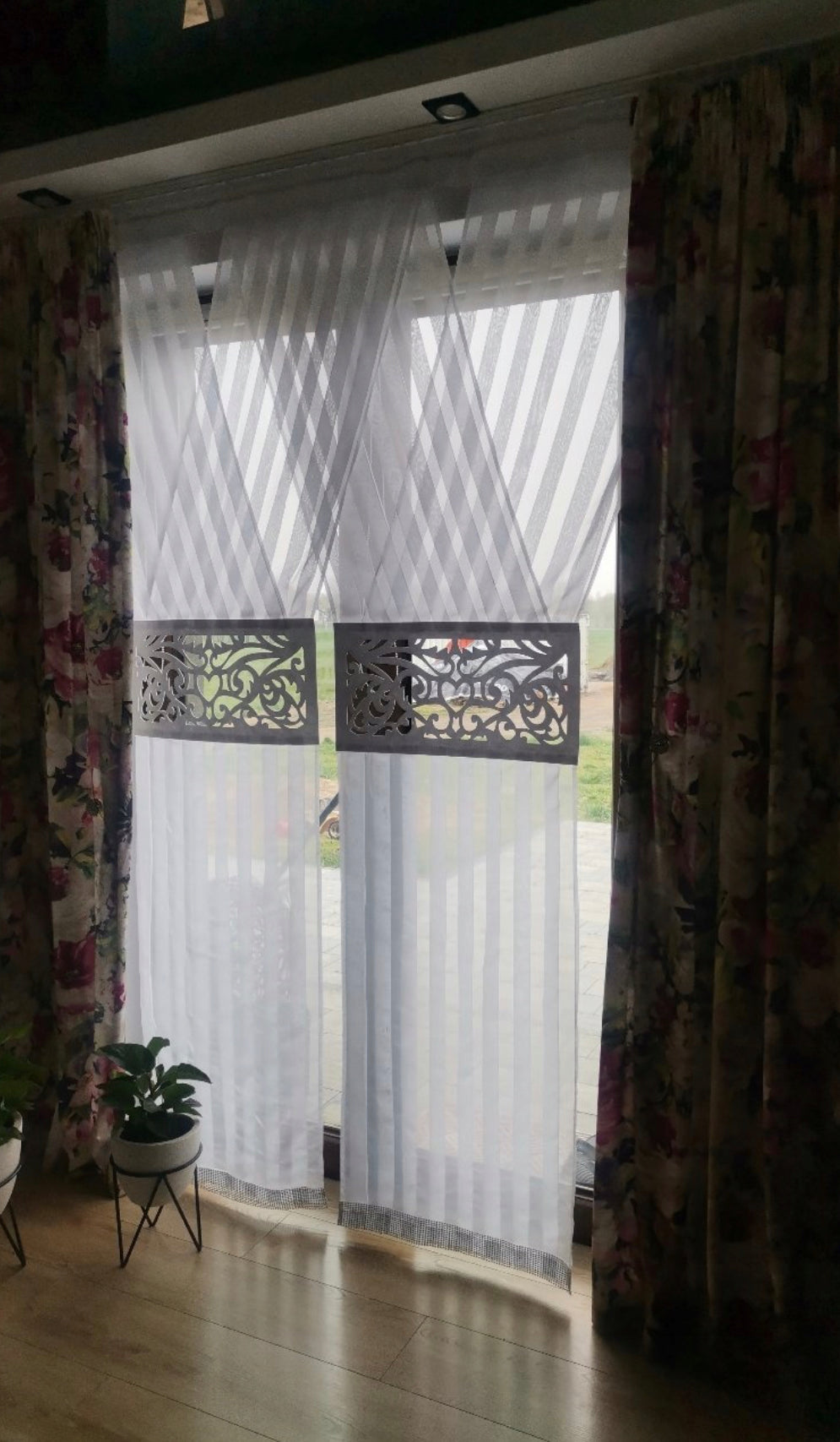 Curtain display panel veil 250 x 120 cm
